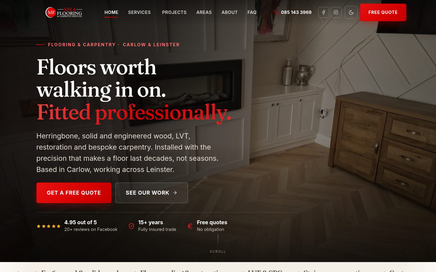 The Mila Flooring website
